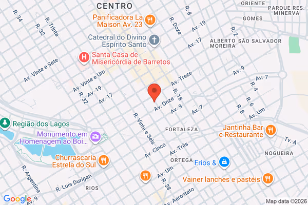 Mapa da localização - Barretos - SP