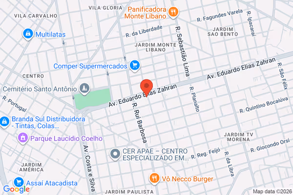 Mapa da localização - Campo Grande - MS