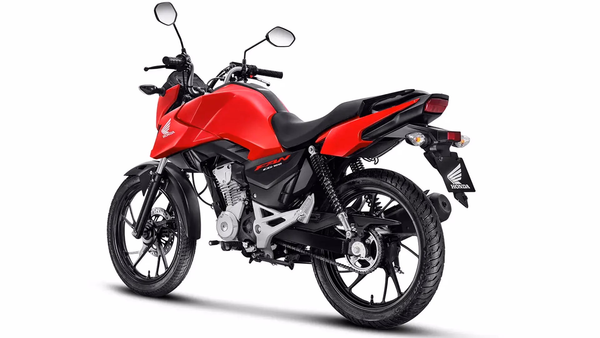 CG 160 Fan vermelha vista lateral traseira esquerda - 7 de 16