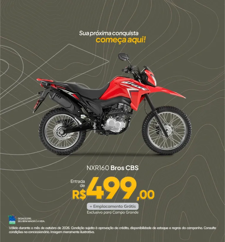 Banner NXR160 Bros CBS Caiobá Honda
