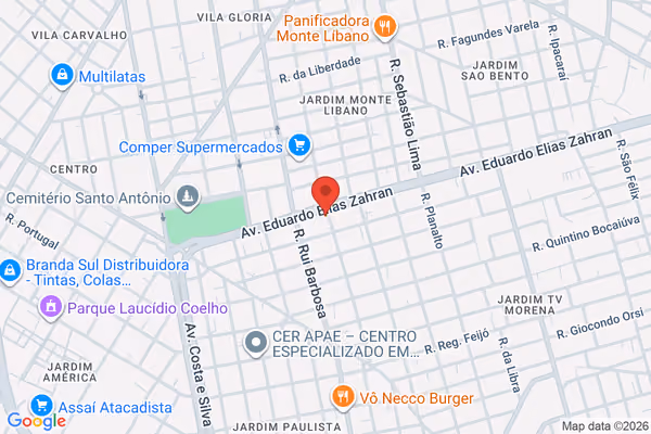 Mapa da localização - Campo Grande - MS