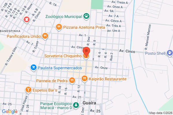 Mapa da localização - Guaíra - SP