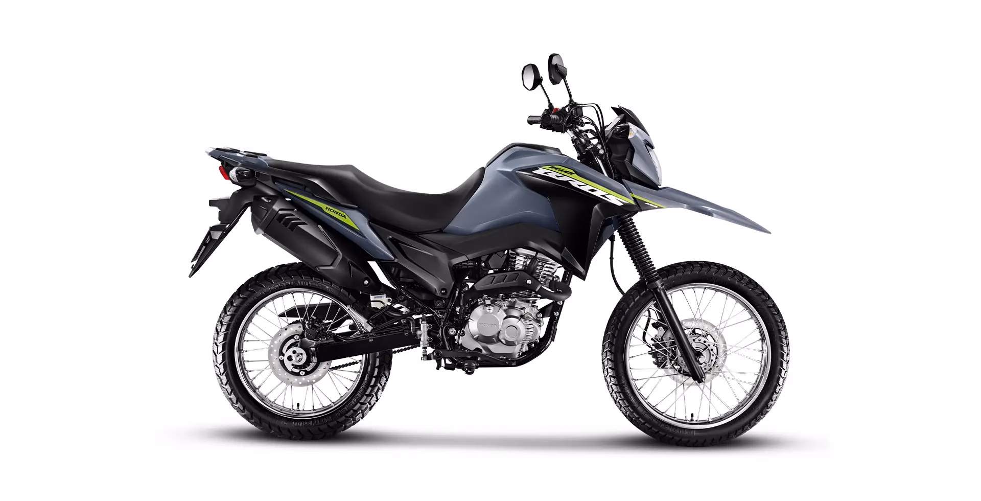 NXR 160 Bros lateral cinza - 6 de 17